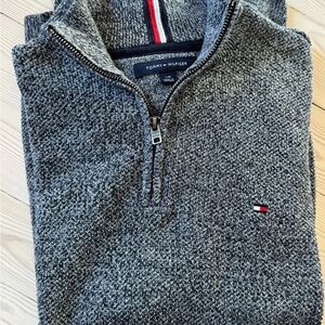 Tommy Hilfiger Charcoal Zip-Up Sweater for Men